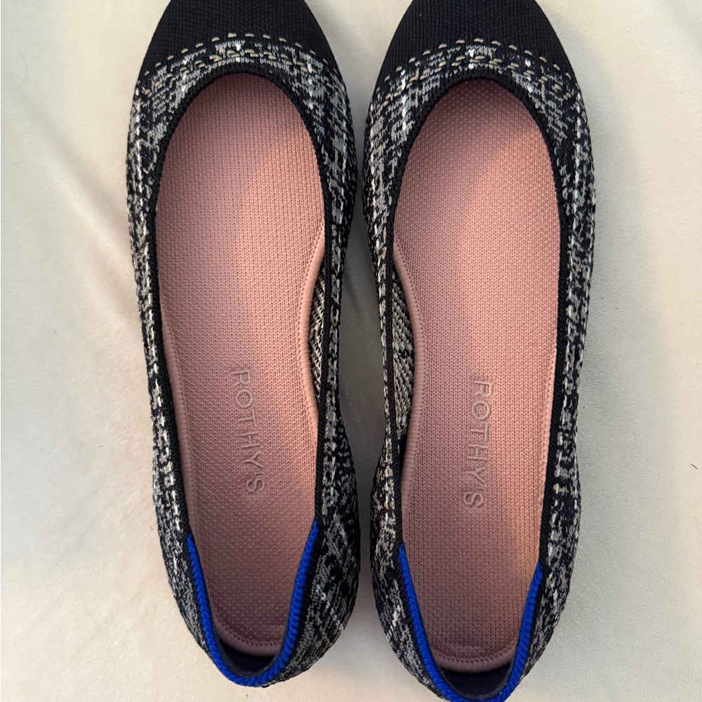 NEW Women’s Rothy's | Midnight Tweed Square Toe Ballet Flats | Size 9.5